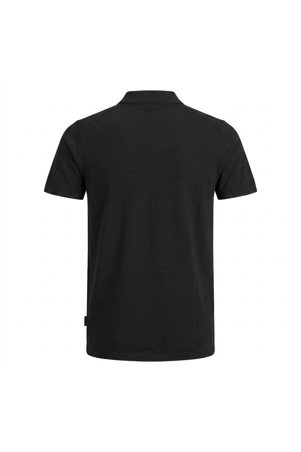 Jack & Jones Regular fit jersey polo shirt black