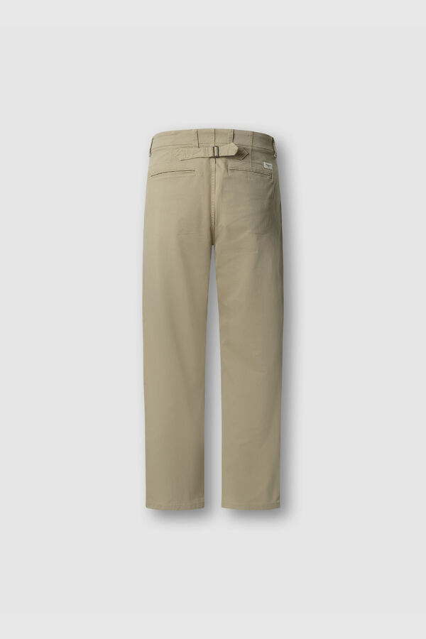 Pepe Jeans Cal&ccedil;a relaxed em algod&atilde;o bege