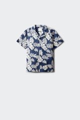Springfield Kids Camisa de manga curta com flores azul para menino azul