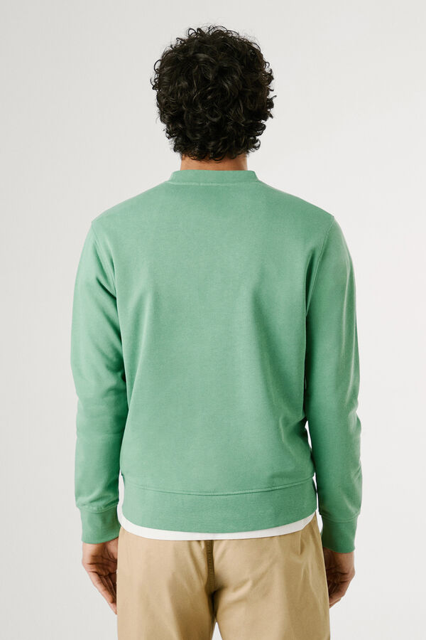 Pepe Jeans  Sweatshirt com gola redonda , logo e estampado. verde