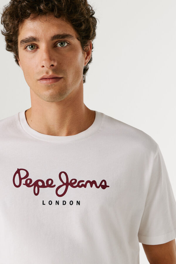 Pepe Jeans T-shirt de manga curta com logo branco