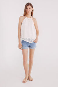 Springfield Shorts jeans de algodão