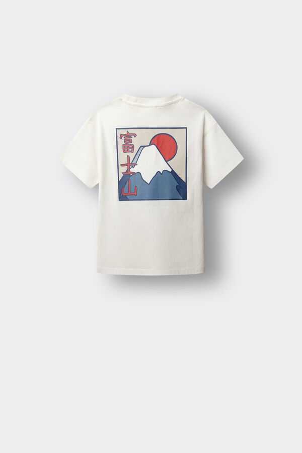 Springfield Kids T-shirt de manga curta Monte Fuji para menino bege