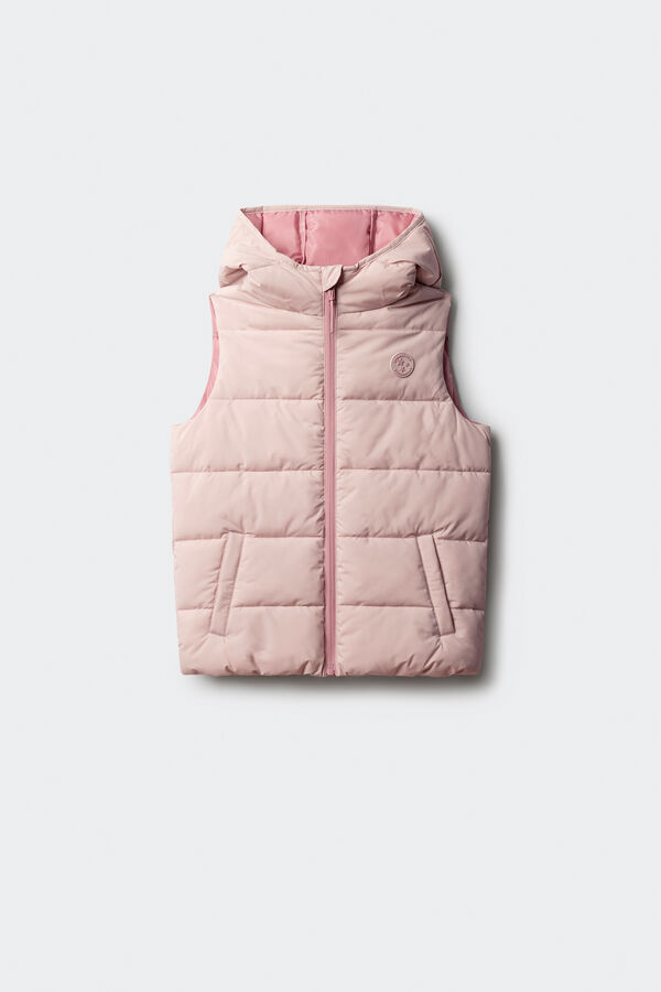 Springfield Kids Colete acolchoado para menina rosa