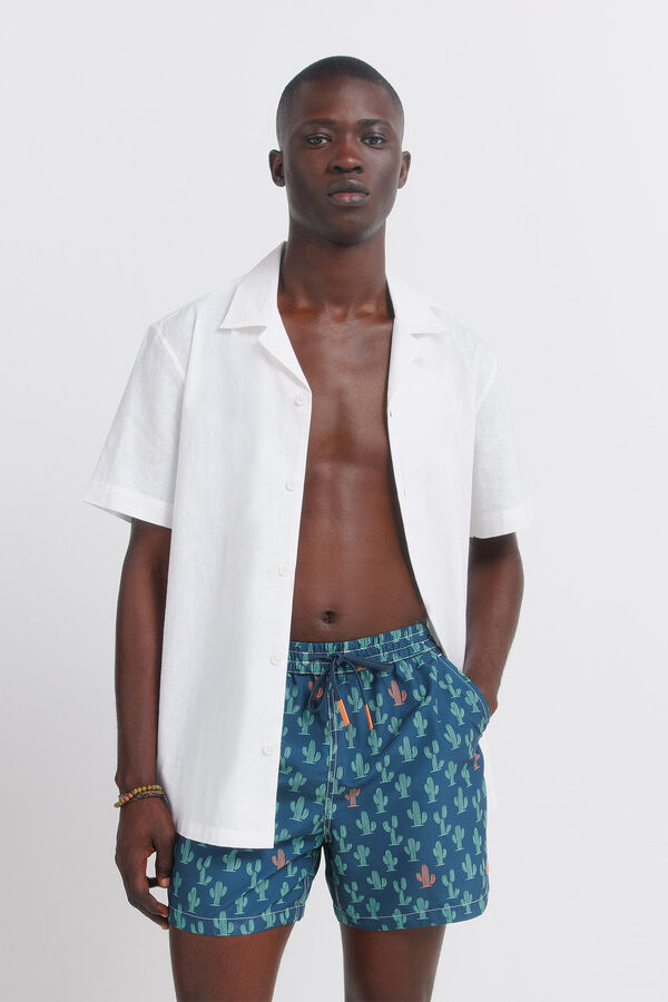 Springfield Fato de banho estampado cato azul