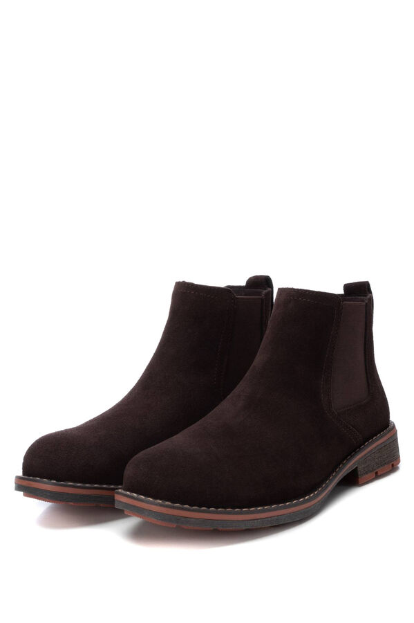 Springfield Men's leather Chelsea boot with elastics  brown