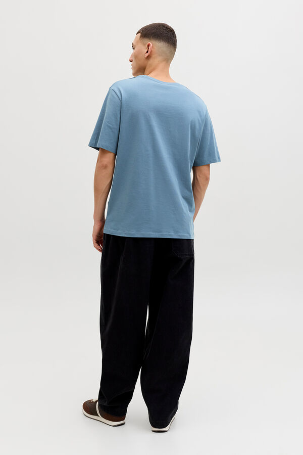 Jack & Jones T-shirt regular bordada cinzento