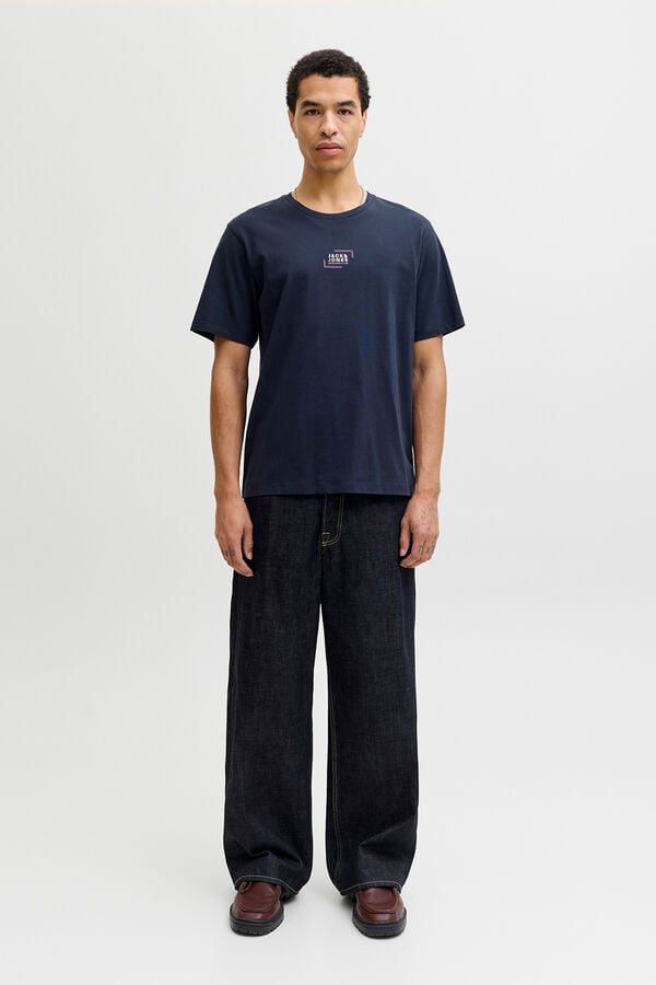 Jack & Jones T-shirt com logo na frente azul