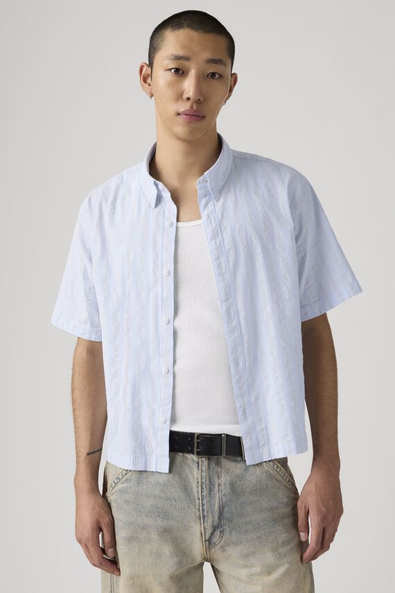 Camisa crop de manga corta
