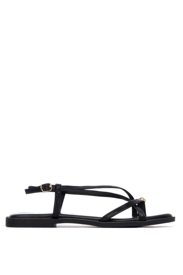 XTI Minimalist strap sandal black