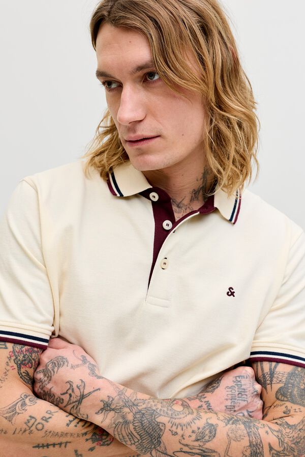 Jack & Jones Polo de manga curta b&aacute;sico branco
