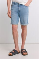 Springfield Bermuda jeans ultraleve slim fit azul