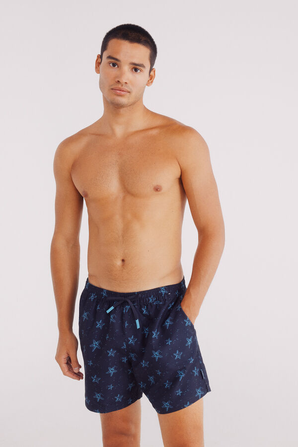 Springfield Maiô estampado de estrelas azul