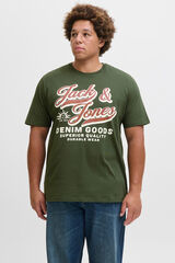 Jack & Jones PLUS T-shirt b&aacute;sica manga curta verde