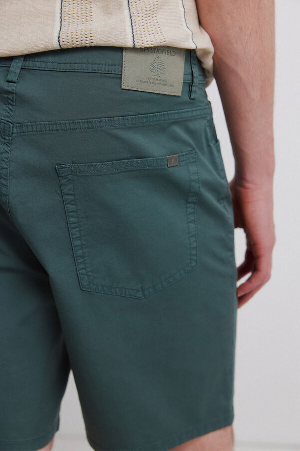 Springfield Bermudas leve 5 bolsos lavagem regular fit azul