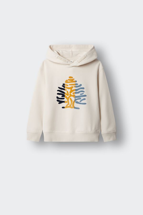 Springfield Kids Sweatshirt com logo de &aacute;rvore para crian&ccedil;a bege