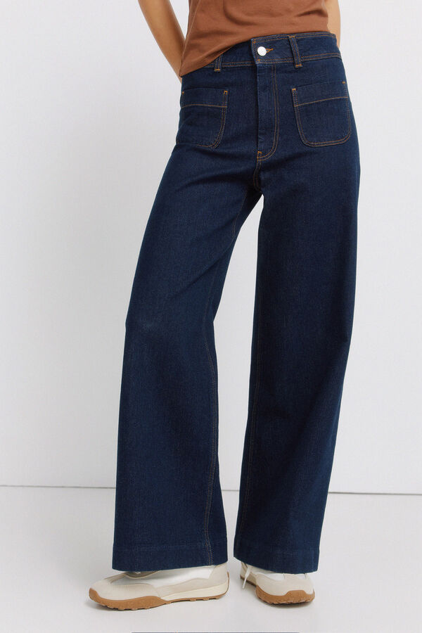 Springfield Jeans Sailor cropped azul