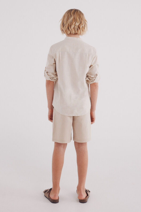 Springfield Kids Shorts xadrez de menino bege