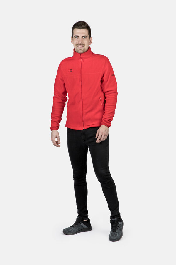 Izas Jaqueta leve de forro polar vermelho