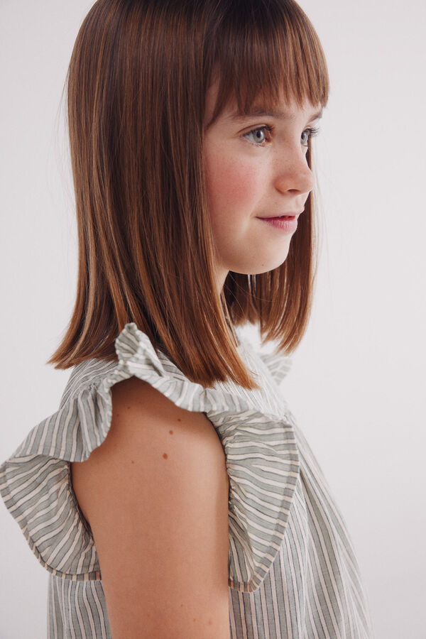 Springfield Kids Vestido riscas menina verde