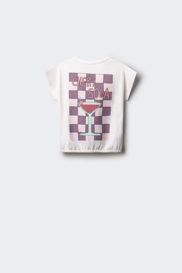 Springfield Kids Camiseta feminina Cherry Soda branco