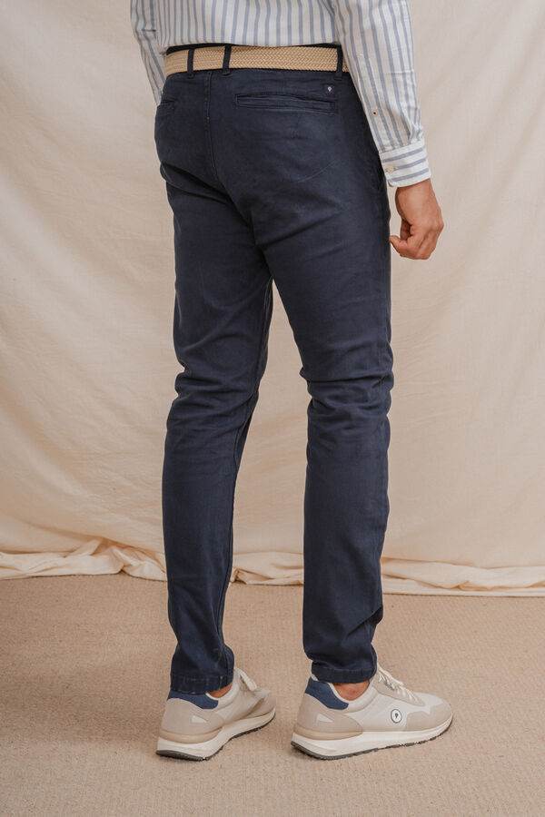 Celopman Cal&ccedil;as chino slim azul