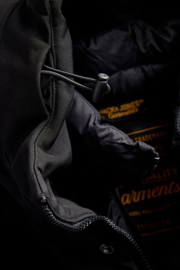 Jack & Jones Parka comprida 100% poli&eacute;ster preto