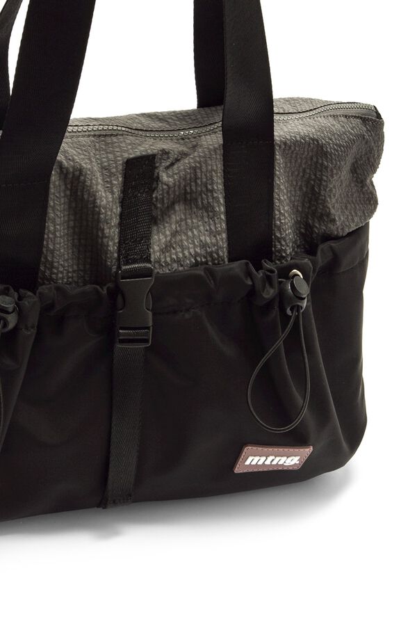 MTNG Mala tote bag com pain&eacute;is cinzento
