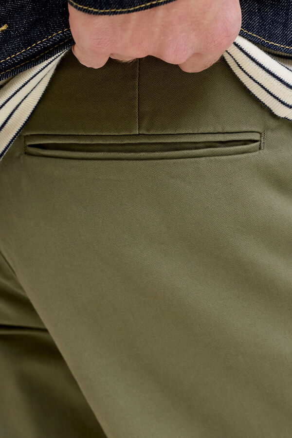Jack & Jones Cal&ccedil;as chino relaxed cintura m&eacute;dia verde