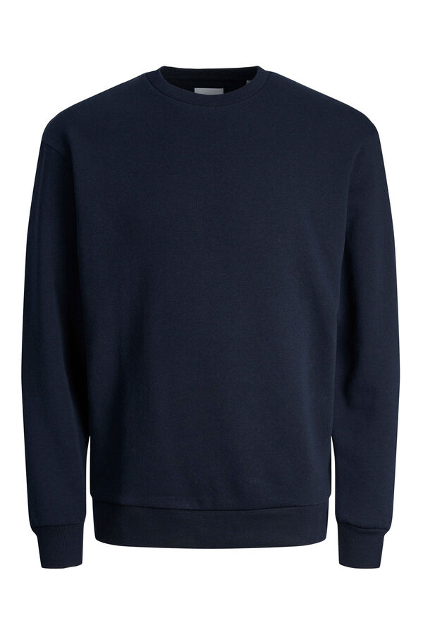 Jack & Jones Sudadera básica cuello redondo azul