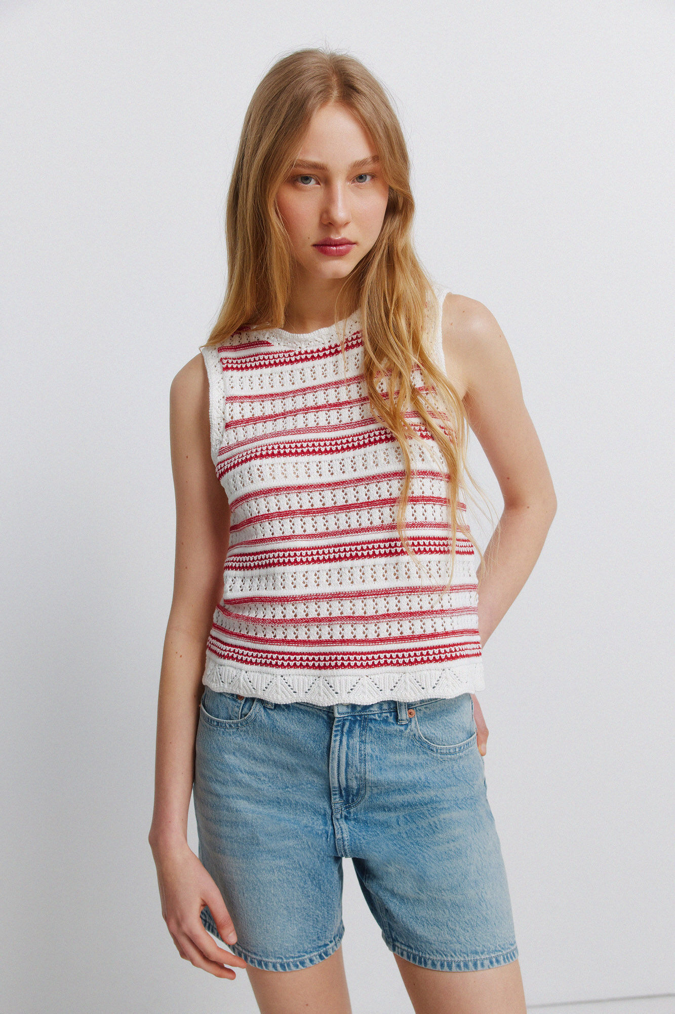 Springfield Top tricot rayas