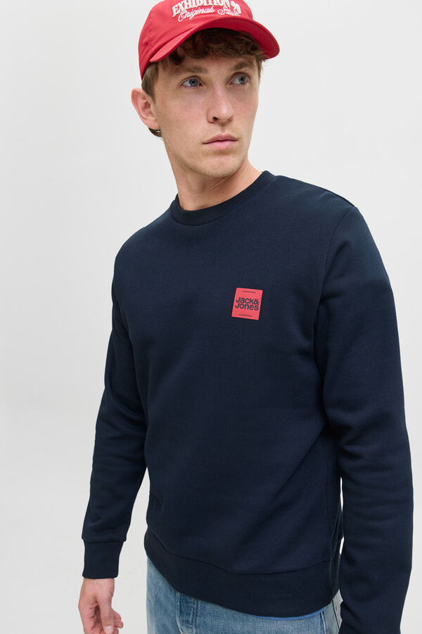 Jack & Jones Sweatshirt com logo contrastante azul