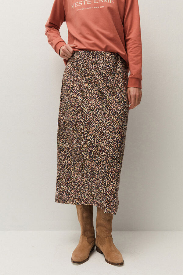 Systemaction Saia estampada com el&aacute;stico cru