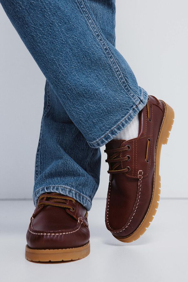 Springfield Sapatos náuticos de couro cru