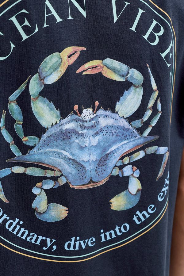 Jack & Jones Camiseta loose fit algod&oacute;n azul