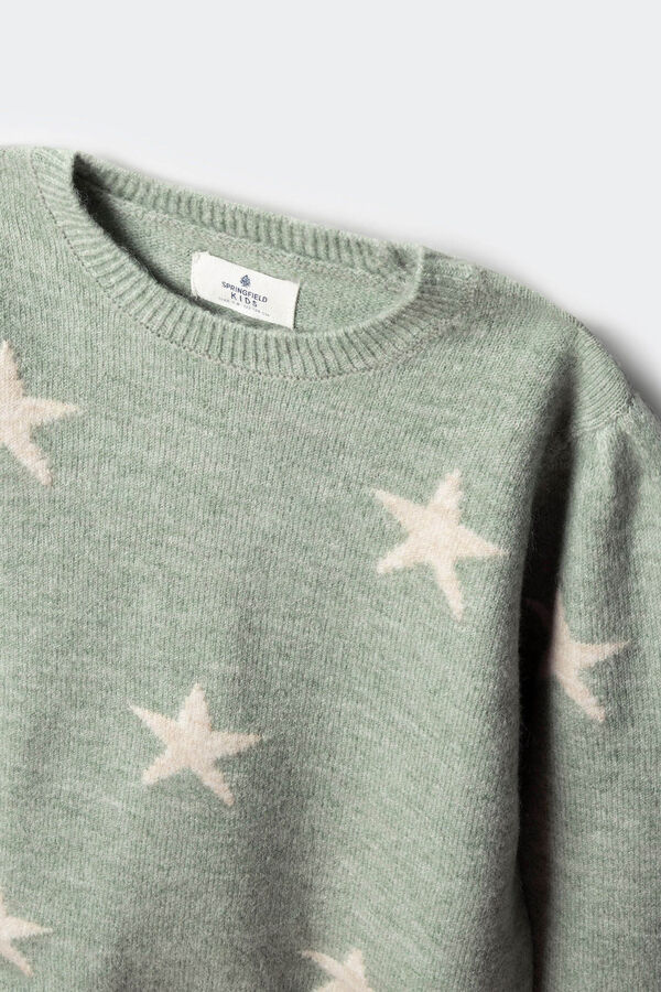 Springfield Kids Camisola estrela para menina verde