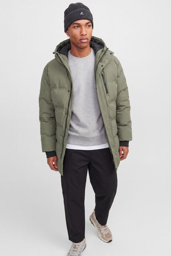 Jack & Jones Blus&atilde;o comprido com capuz cru