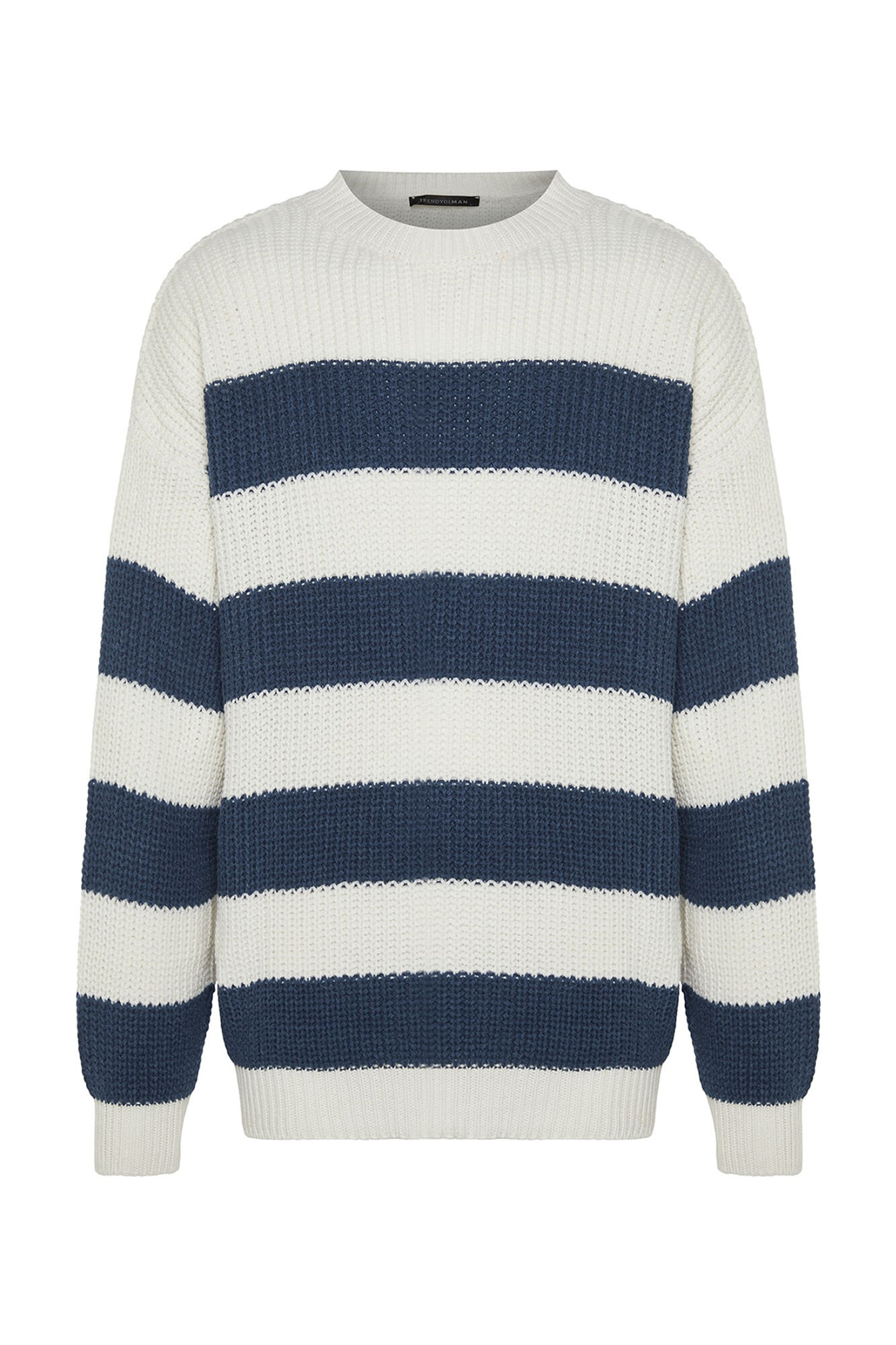 Trendyol Camisola de malha texturizada com gola redonda