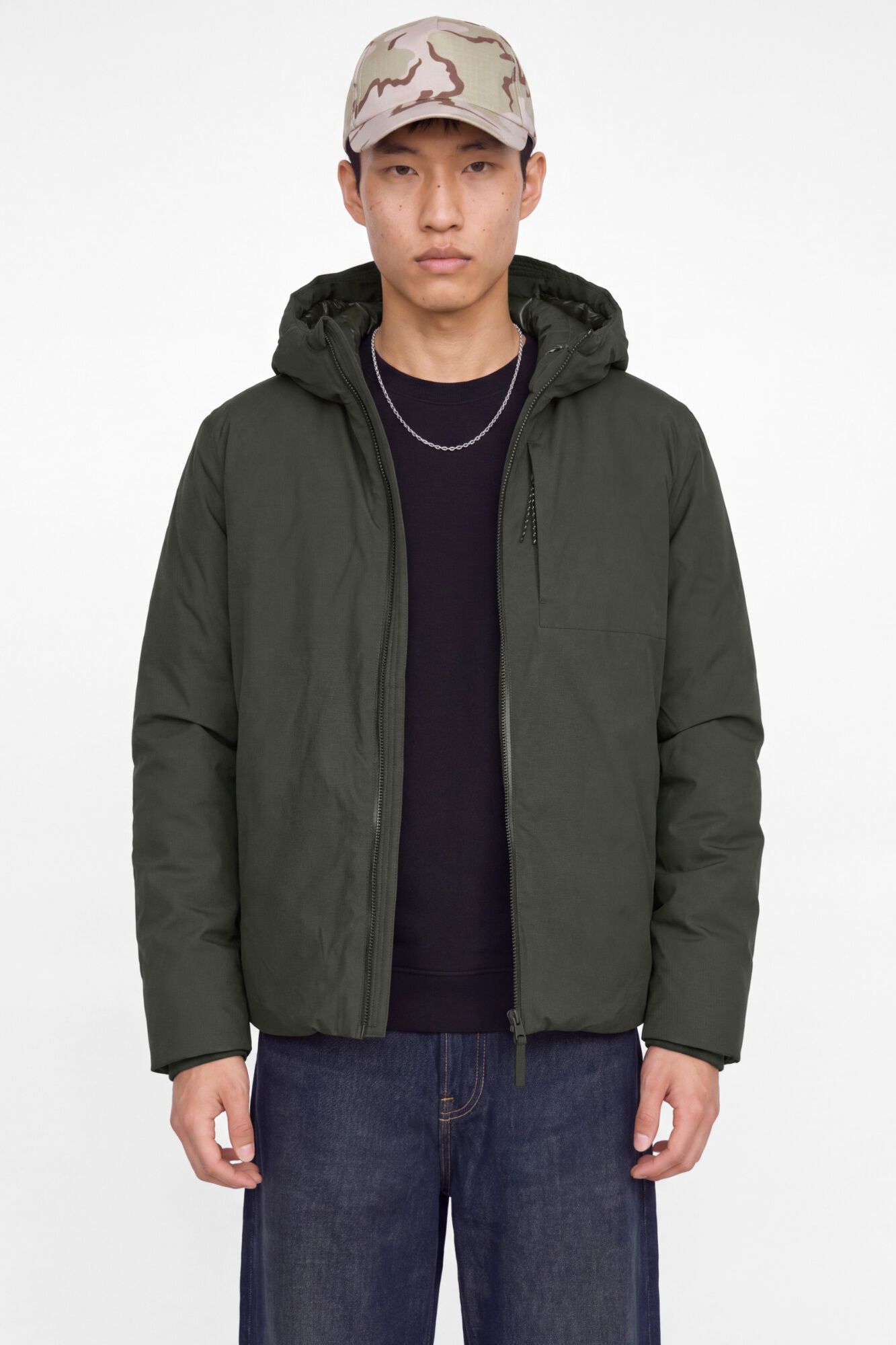 Jack & Jones Blus&atilde;o curto com capuz ajust&aacute;vel