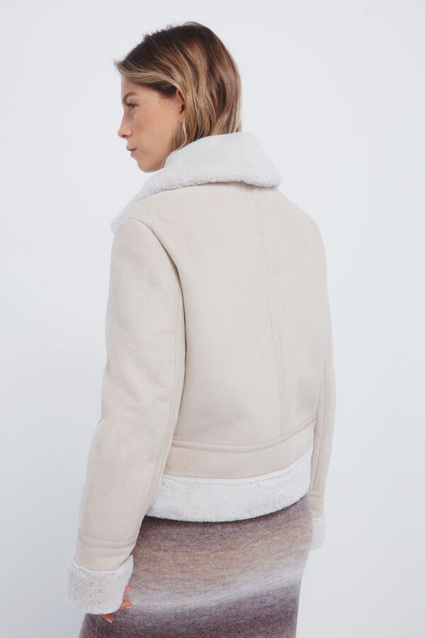 Springfield Jaqueta motard dupla face castanho