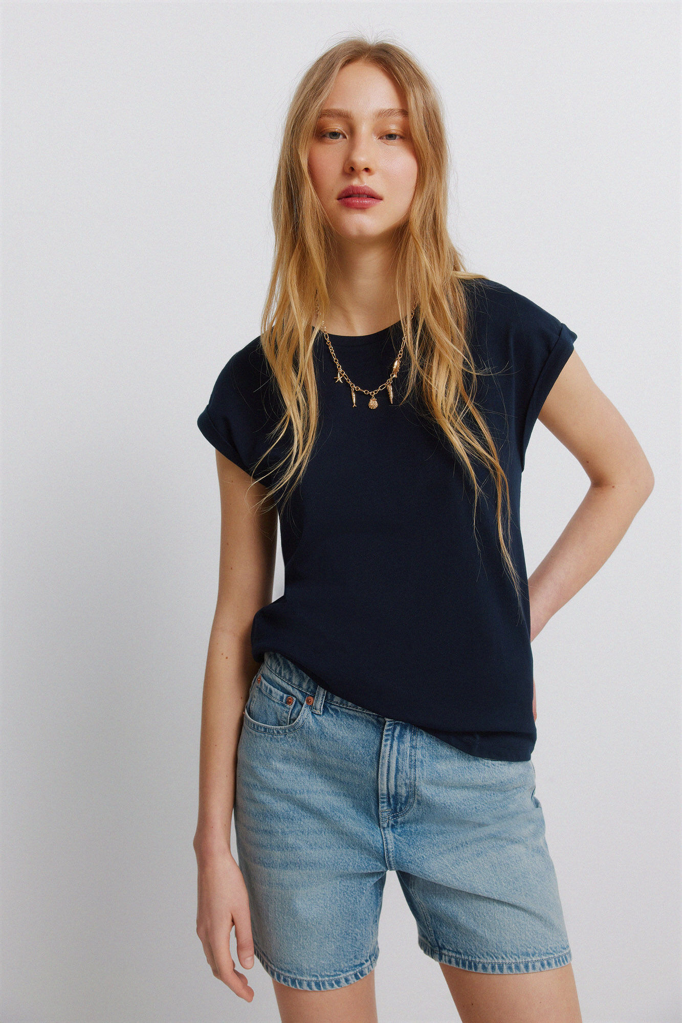 Springfield T-shirt detalhe em crochet no ombro
