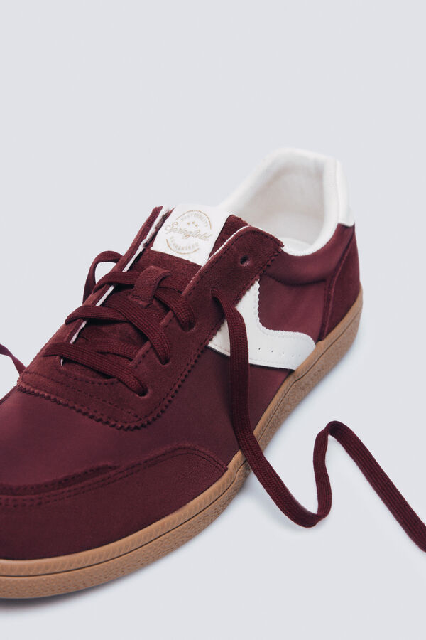 Springfield Zapatilla estilo retro burdeos