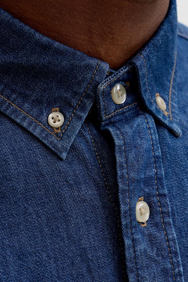 Jack & Jones Camisa de ganga regular azul