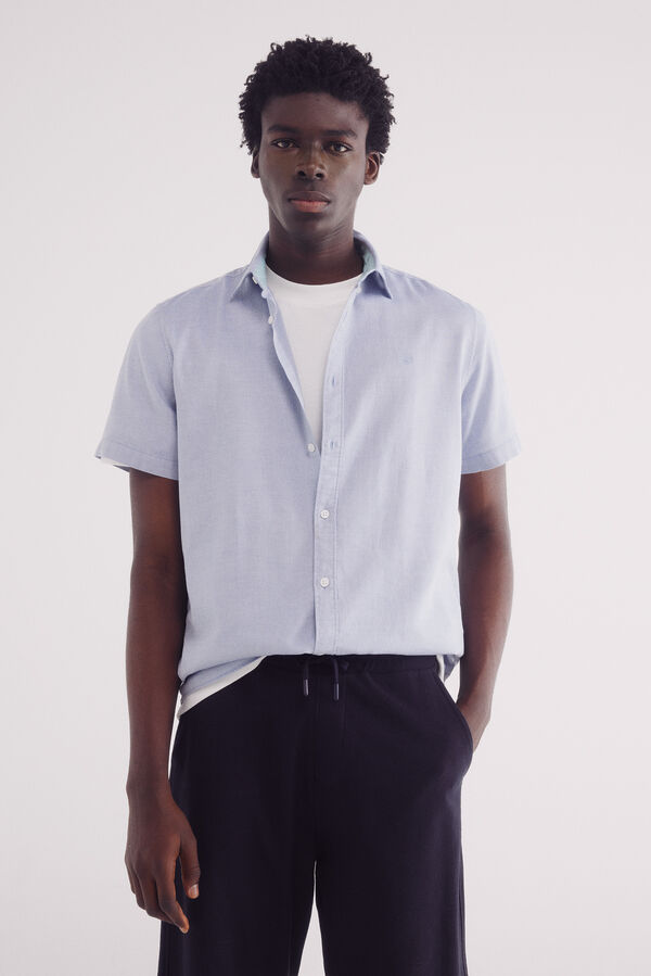 Springfield short sleeve -sleeved shirt blue