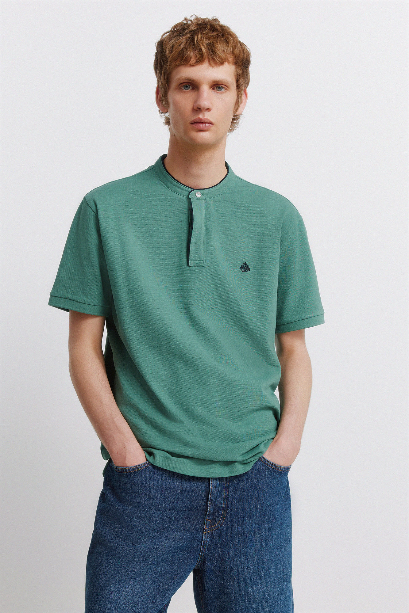 Springfield Polo em piqu&eacute; gola mao slim fit