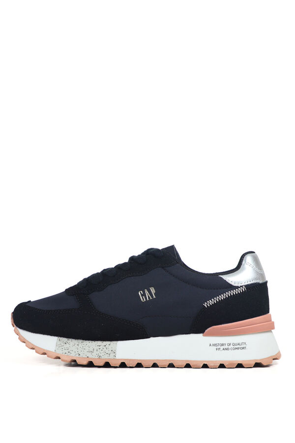 GAP Sapatilhas efeito pele e croute com logo cru