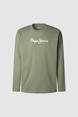 Pepe Jeans Camiseta manga comprida com logo  verde