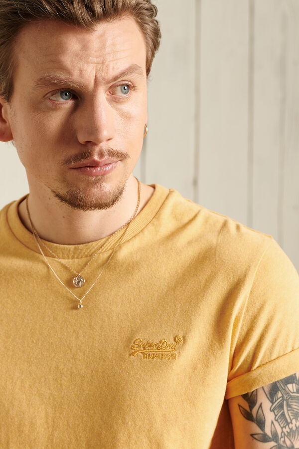 Springfield Camiseta de algodón orgánico con logotipo Vintage Logo bordado dorado