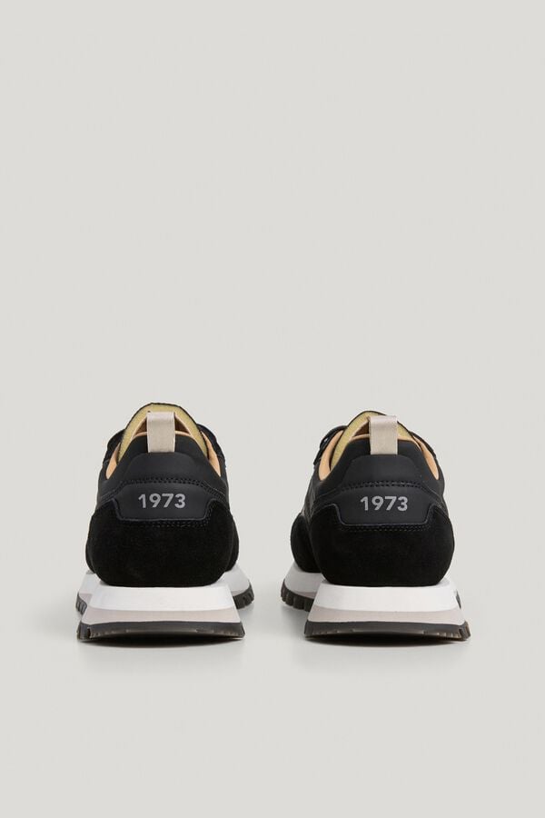 Pepe Jeans Sapatilhas retro de pele preto