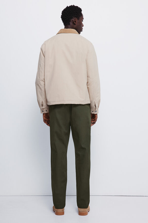 Springfield Calças chino Dobby com ajuste confortável estampado